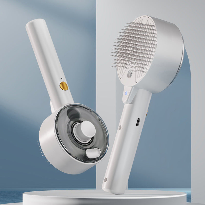 Pet Hair Remover Brush for Grooming and Self-Cleaning