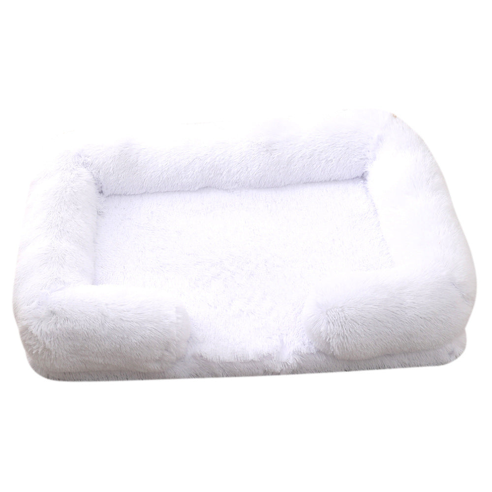 Plush Round Warm Pet Bed for Winter