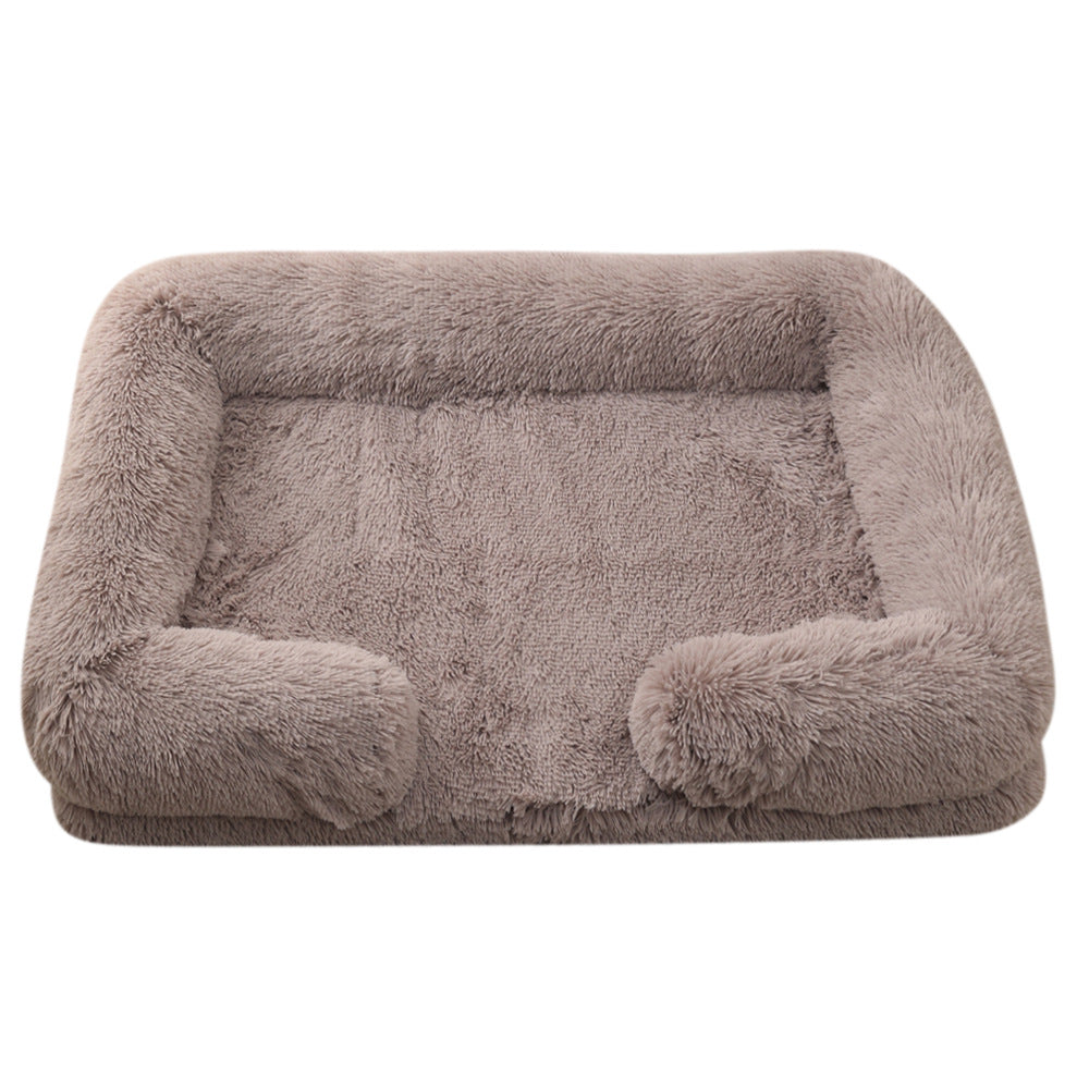 Plush Round Warm Pet Bed for Winter