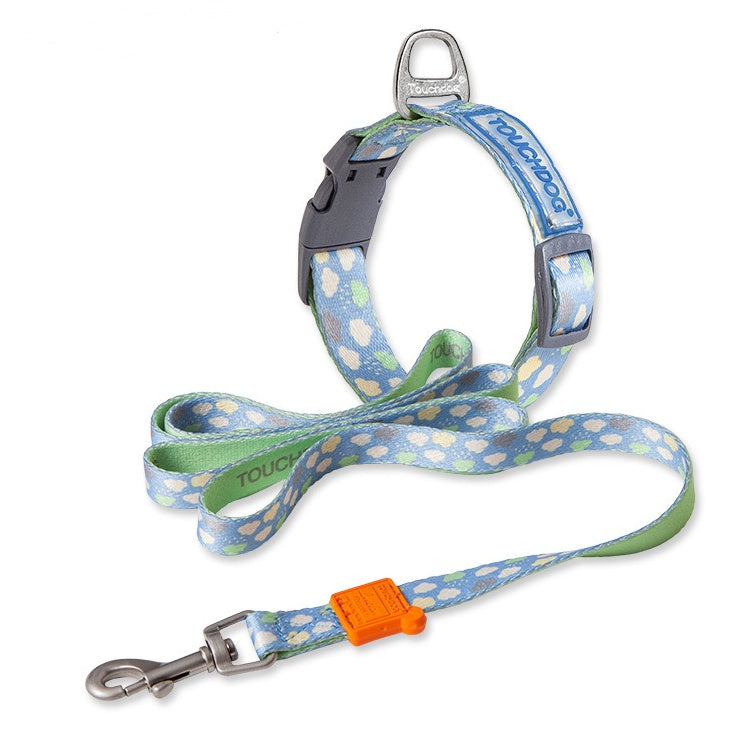 Heat Transfer Printing Traction Rope and Collar Set for Pets