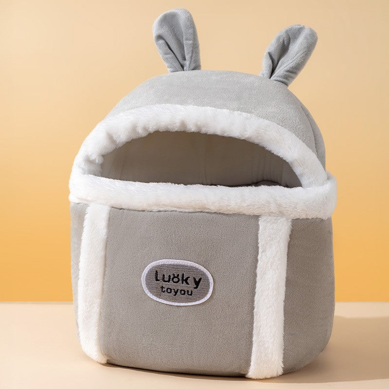 Animal-Shaped Pet Diaper Backpack with Off-Shoulder Design