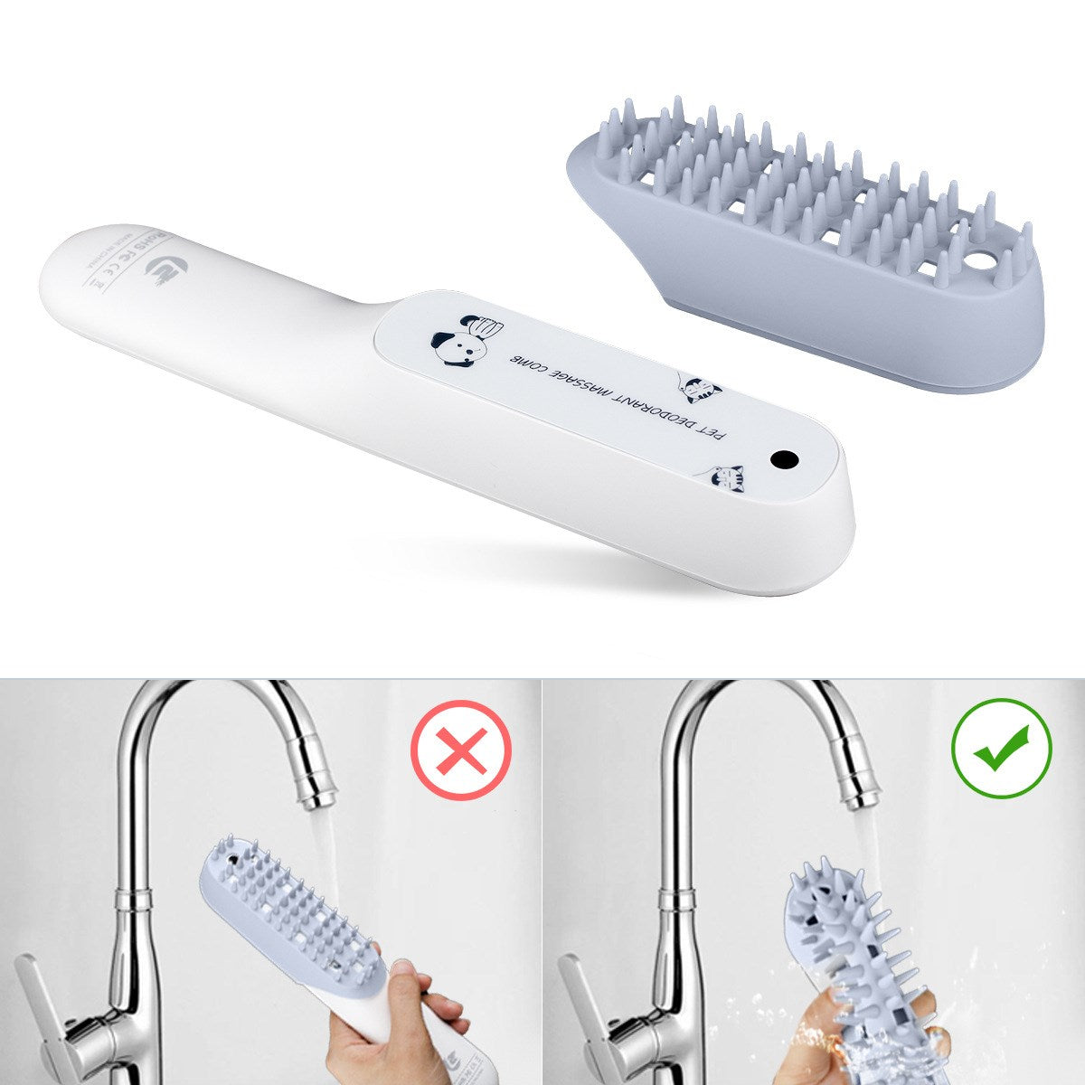 Pet Silicone Massage Brush for Grooming, Sterilization, and Fur Removal