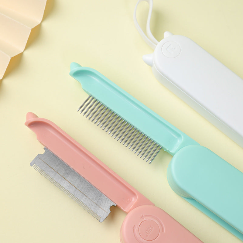 Pet Dematting Comb for Grooming and Hair Removal with Dense Teeth