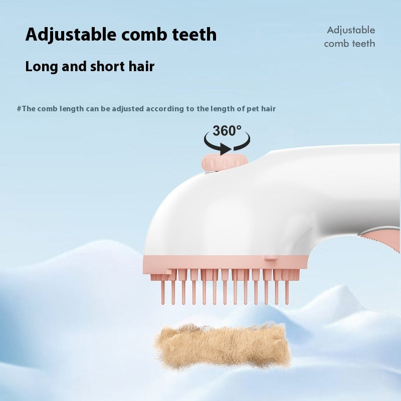 3-in-1 Pet Steam Brush and Grooming Comb for Hair Removal
