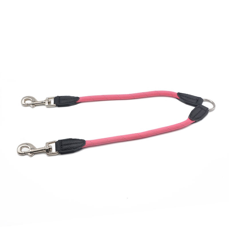 Double-Headed One-to-Two Reflective Nylon Pet Leash