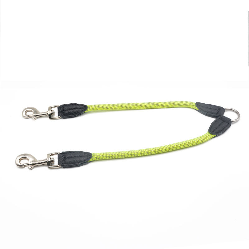 Double-Headed One-to-Two Reflective Nylon Pet Leash