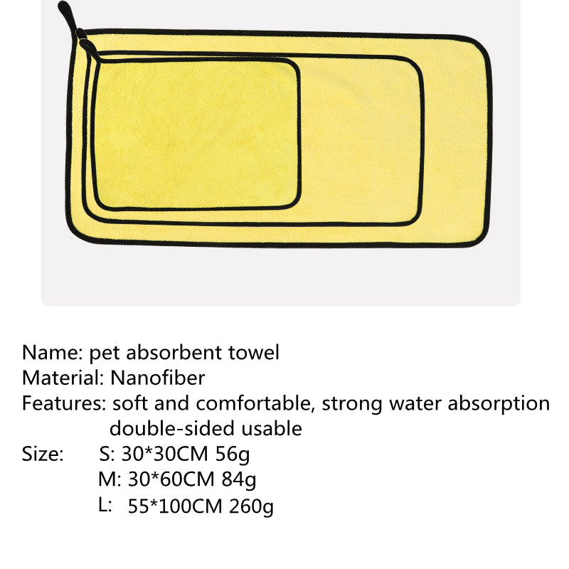 Pet Absorbent Towel High-Quality Multi-Size Bath Towel
