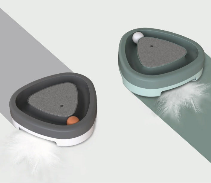 Smart Electric Interactive Pet Triangle Turntable Toy
