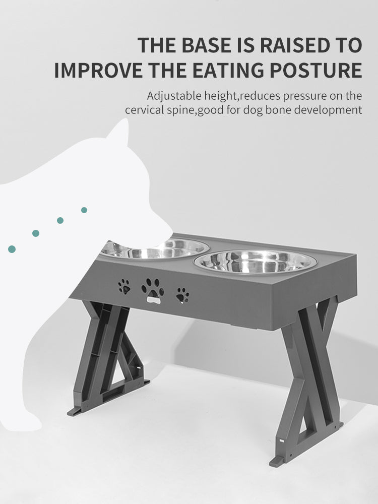 Stainless Steel Pet Bowl, Folding Feeder for Pets