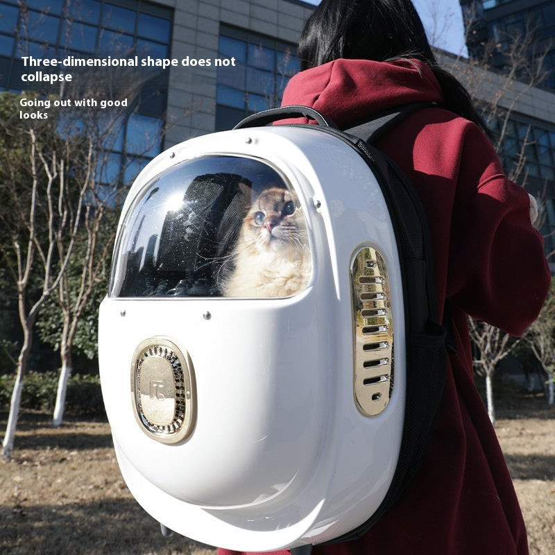 Blowing System Pet Backpack with Half Window and Heating Feature