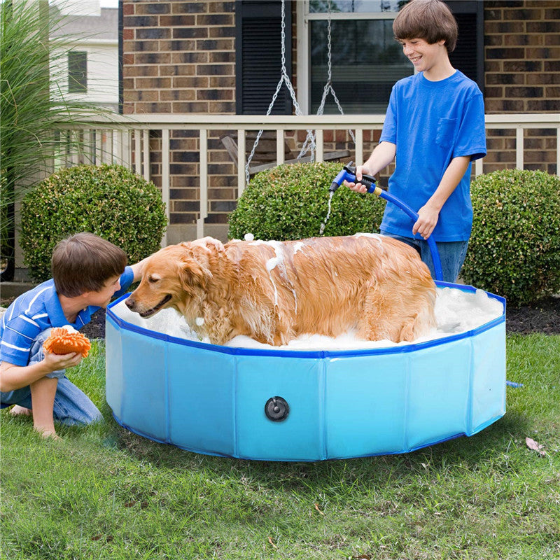 Foldable Pet Pool Collapsible Bathing Tub for Outdoor and Indoor Use