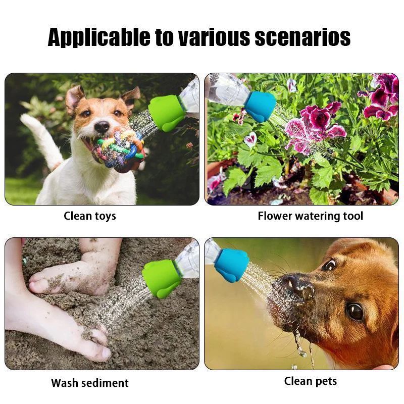 Pet Bath Sprayer Shower Head Silicone Multifunctional Portable Water Bottle
