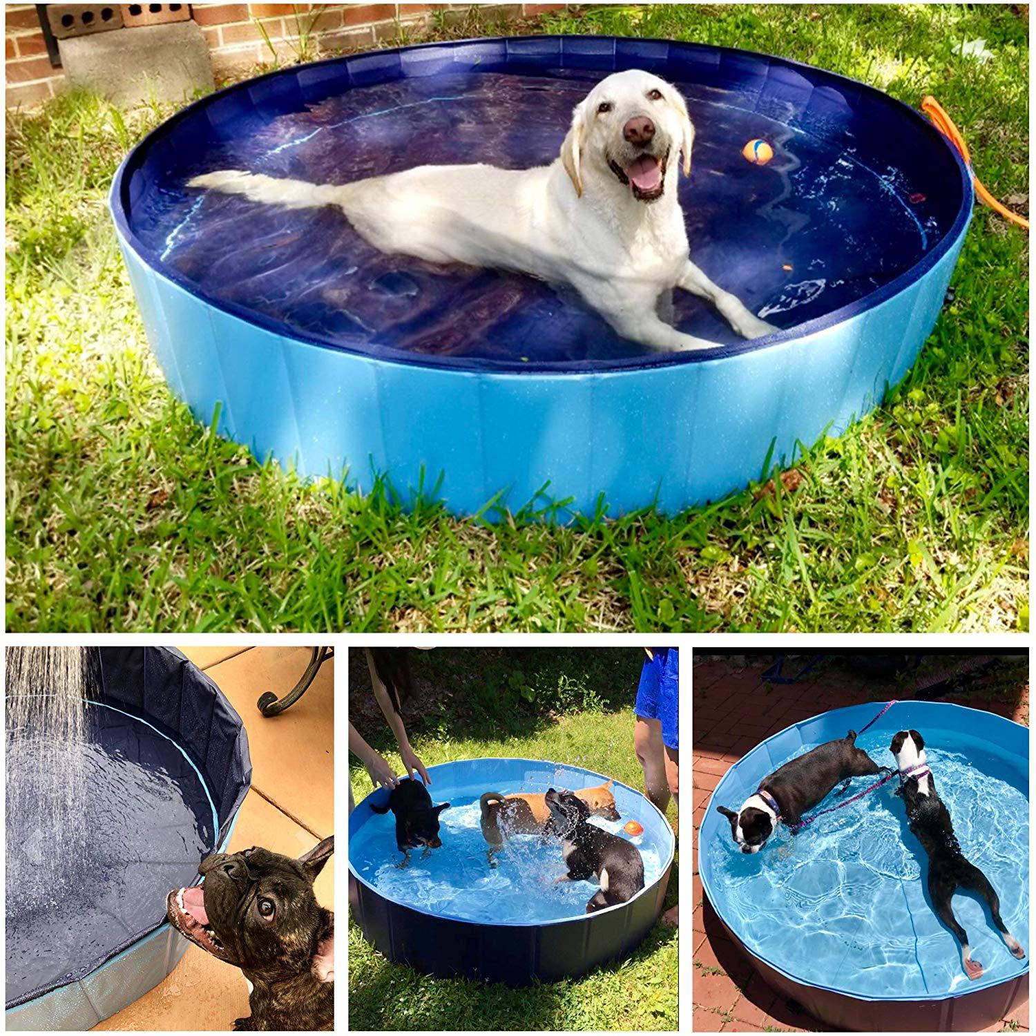 Foldable Pet Pool Collapsible Bathing Tub for Outdoor and Indoor Use