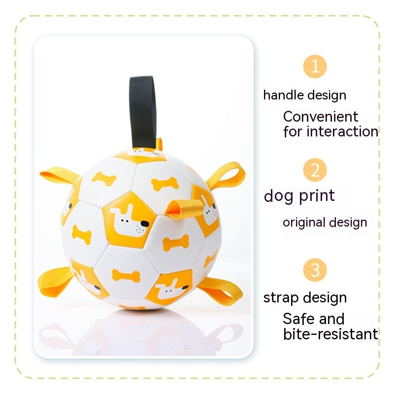 Interactive Pet Football Chew Toy for Outdoor Play