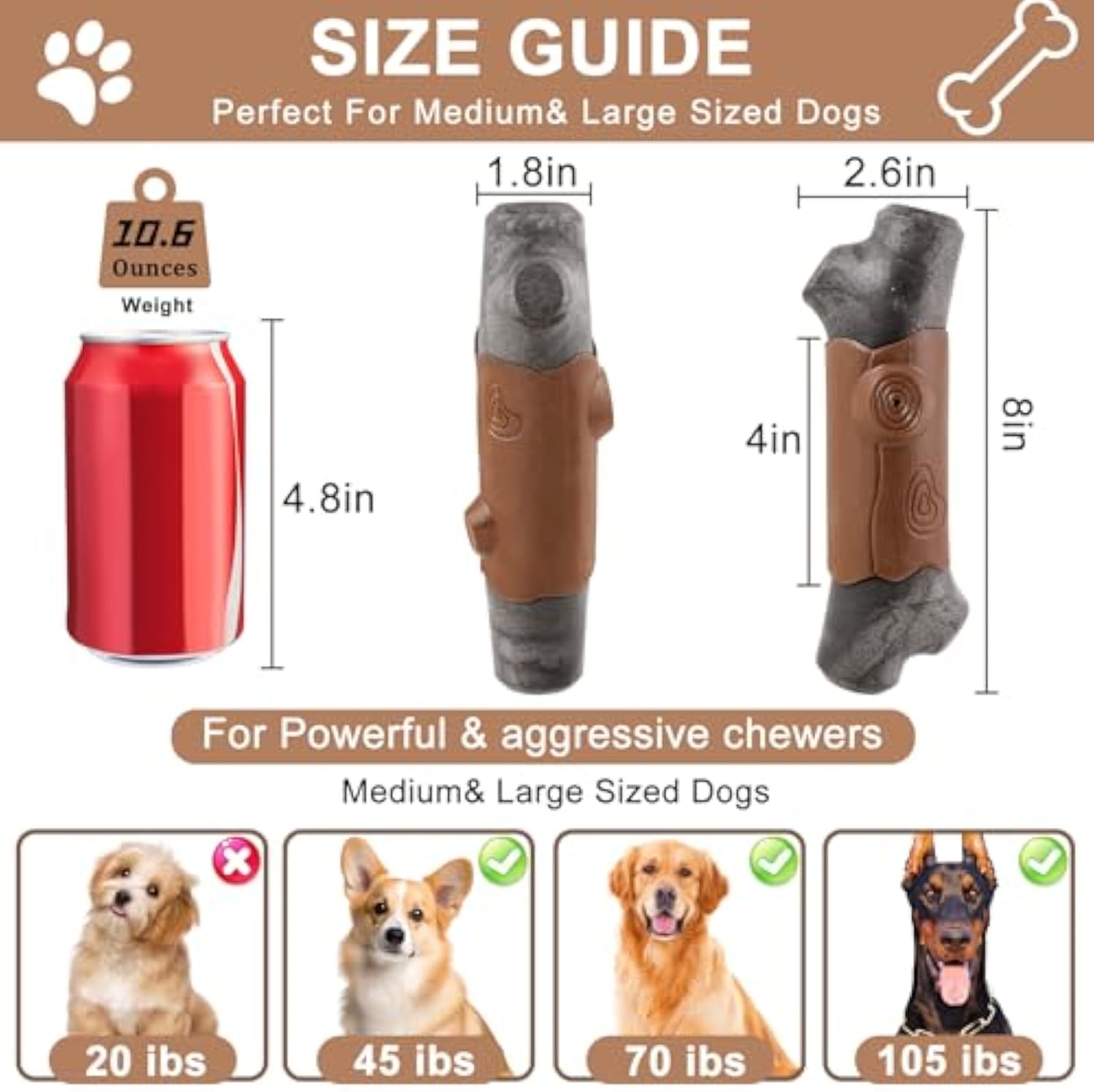 Durable Bacon-Flavored Chew Toy for Aggressive Pets