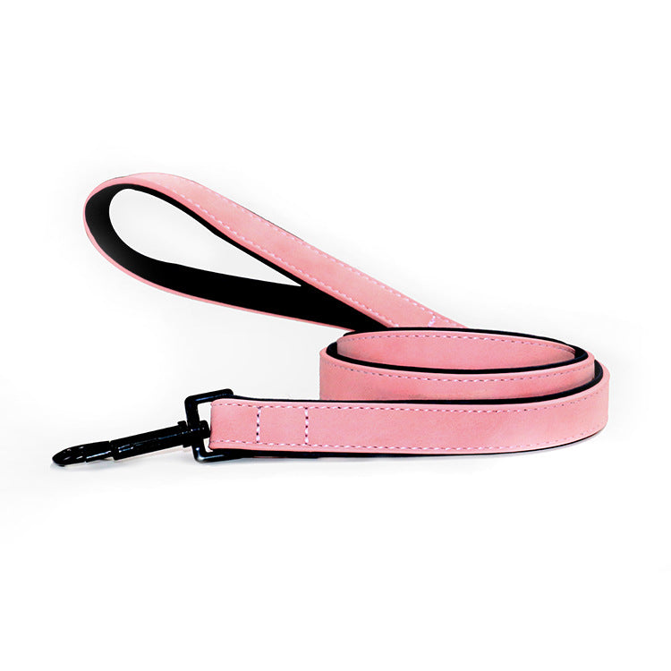 Pull-Resistant Leather Pet Leash