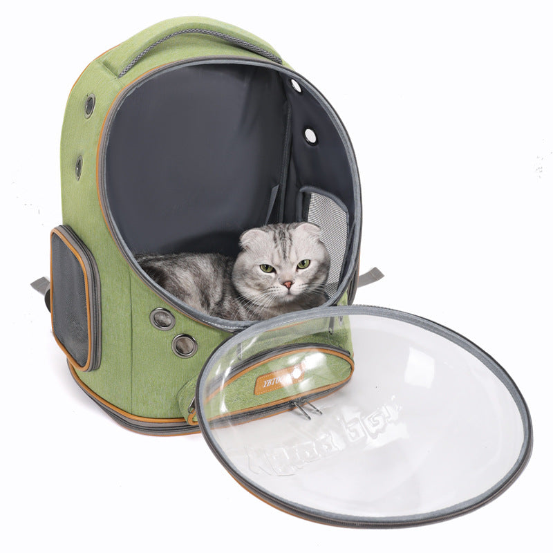 Large Capacity Transparent Pet Backpack for Travel and Storage