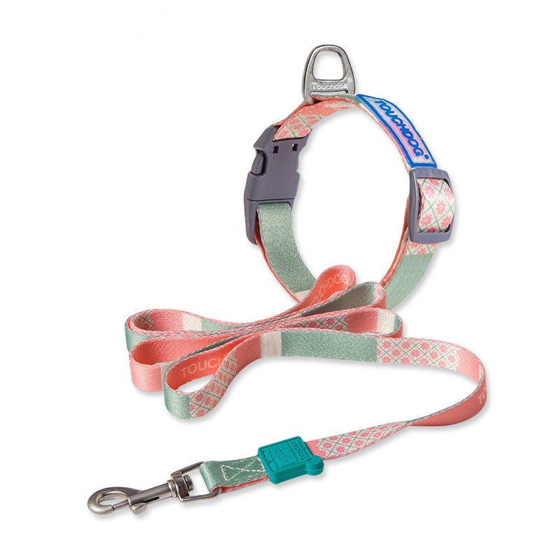 Heat Transfer Printing Traction Rope and Collar Set for Pets