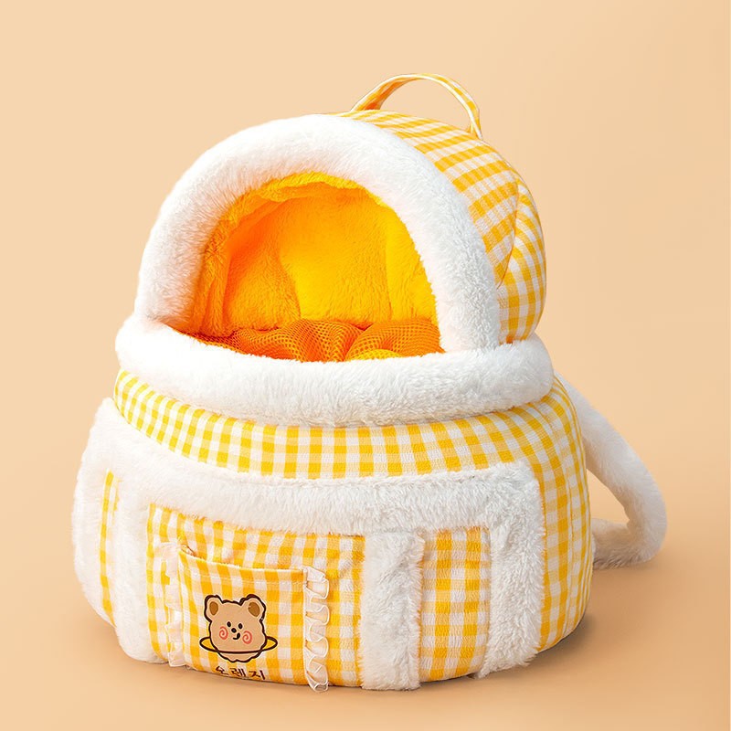 Animal-Shaped Pet Diaper Backpack with Off-Shoulder Design