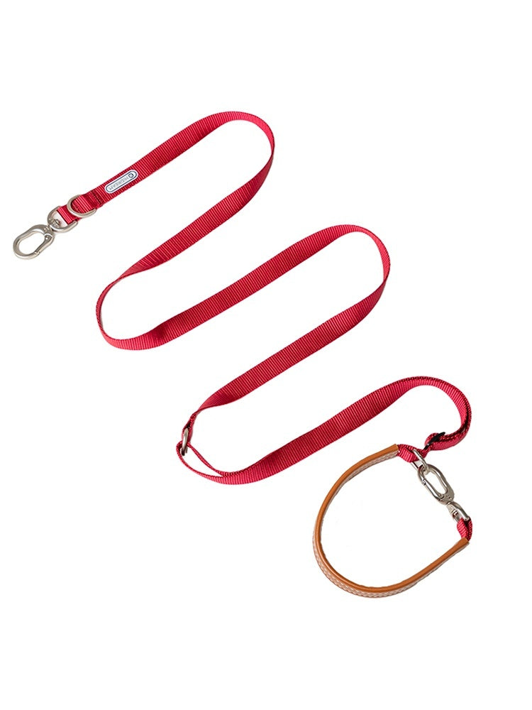 Pet Traction Rope Chain with Knitted Belt for Large Pets
