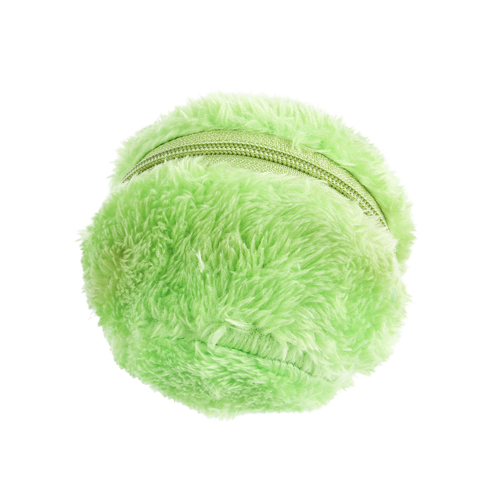 Automatic Rolling Plush Interactive Pet Chew Toy Ball