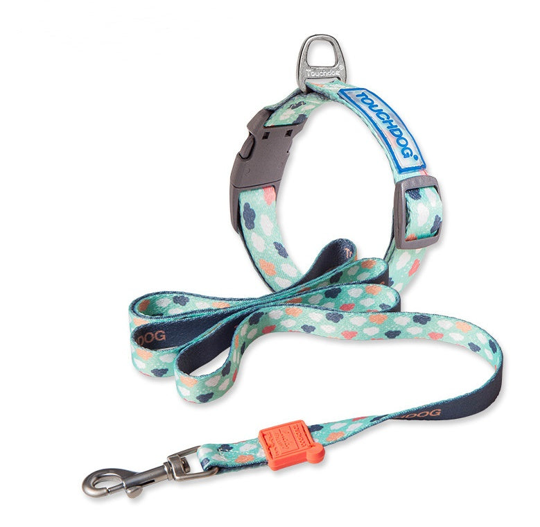 Heat Transfer Printing Traction Rope and Collar Set for Pets