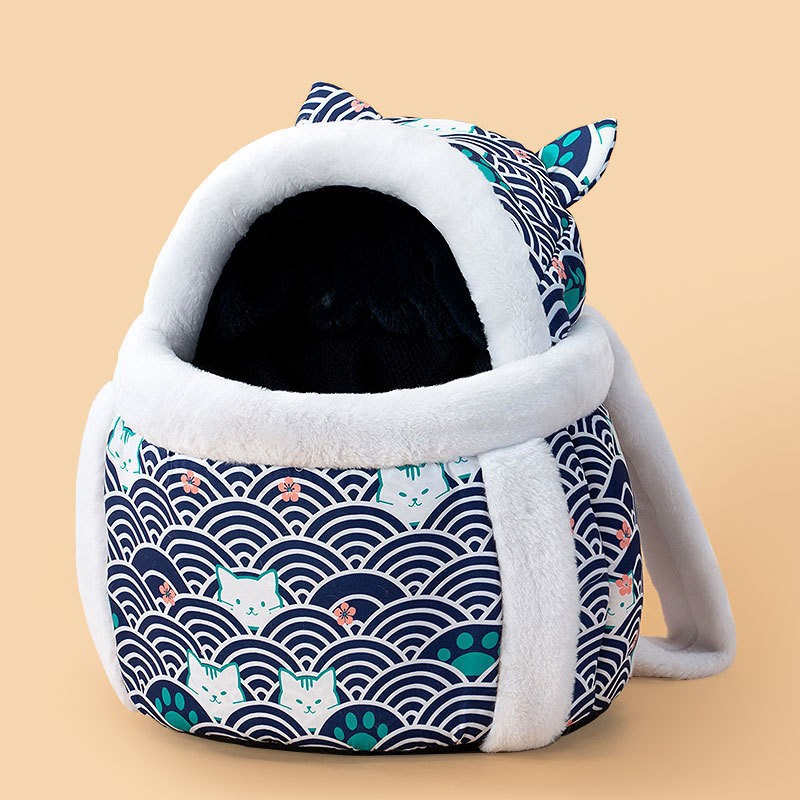 Animal-Shaped Pet Diaper Backpack with Off-Shoulder Design