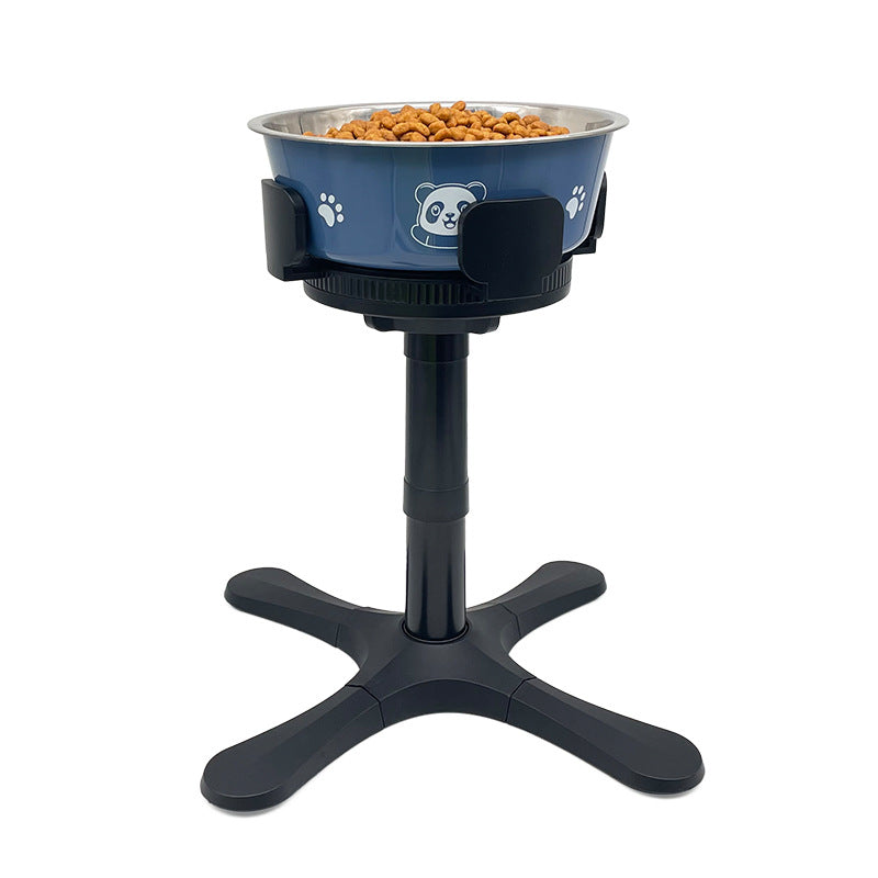 Pet Bowl with Adjustable Height, Anti-Tumble Bracket