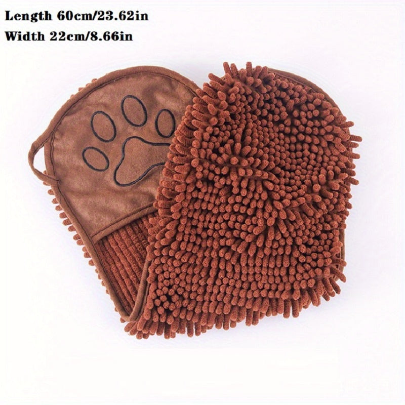 Absorbent Microfiber Pet Towel with Hand Pockets for Quick Drying