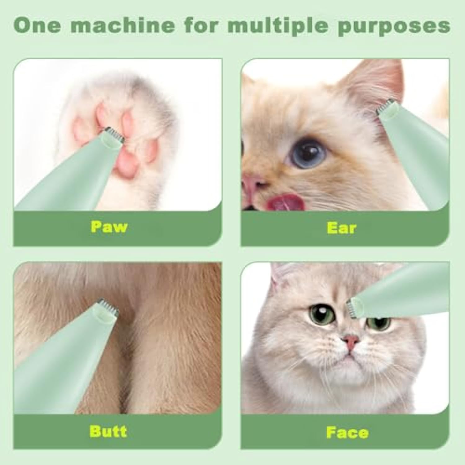 Pet Paw Trimmer Rechargeable with Ergonomic Grip for Grooming Excessive Hair