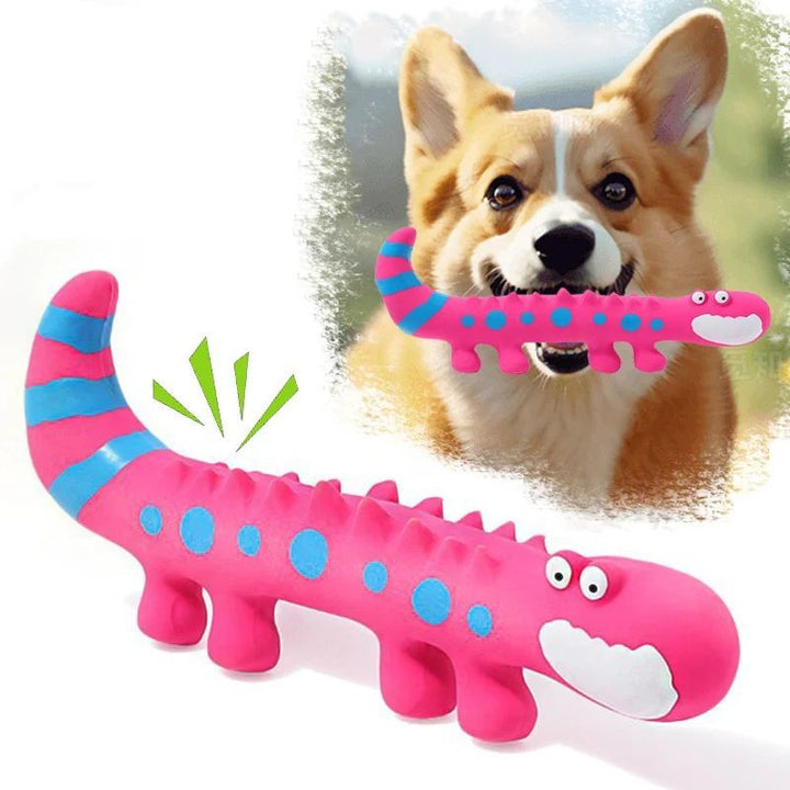 Latex Lizard Squeaky Interactive Pet Chew Toy