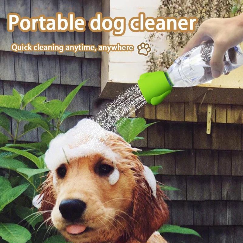 Pet Bath Sprayer Shower Head Silicone Multifunctional Portable Water Bottle