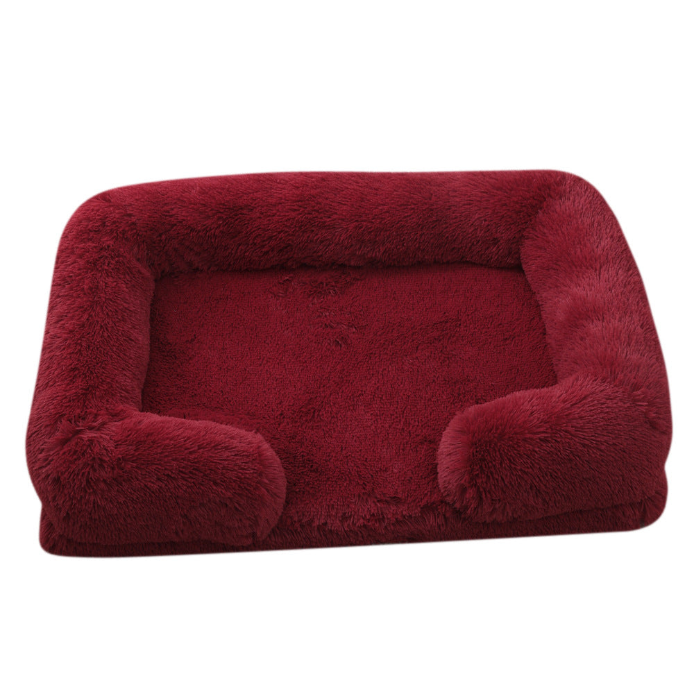 Plush Round Warm Pet Bed for Winter