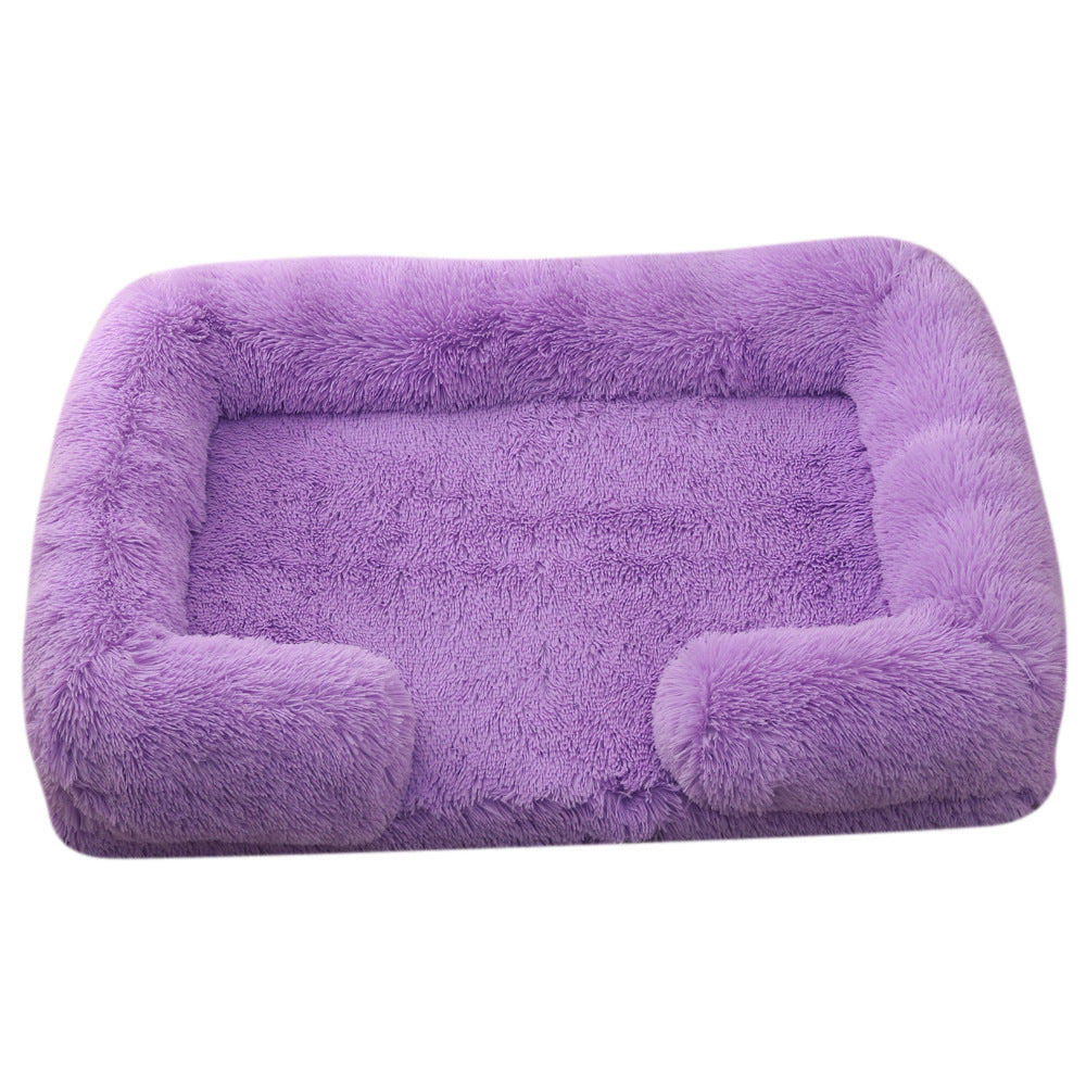Plush Round Warm Pet Bed for Winter