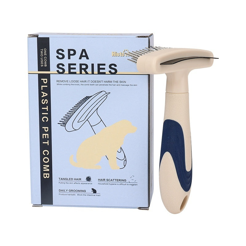 Pet Grooming Brush for Fur Detangling and Hair Removal