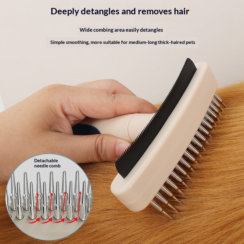 Pet Grooming Brush for Fur Detangling and Hair Removal