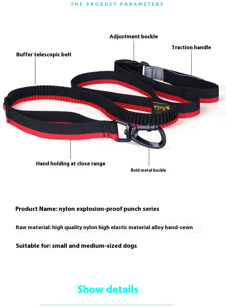 Pet Running Traction Belt with Explosion-Proof Handheld Rope