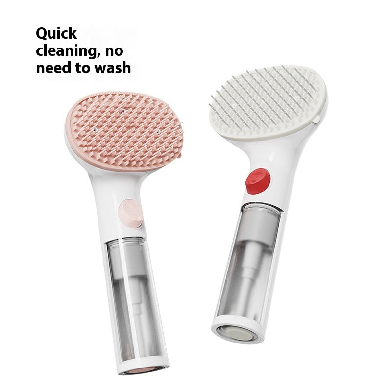 3-in-1 Pet Steam Brush and Grooming Comb for Hair Removal