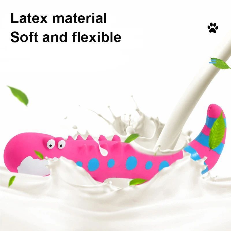 Latex Lizard Squeaky Interactive Pet Chew Toy