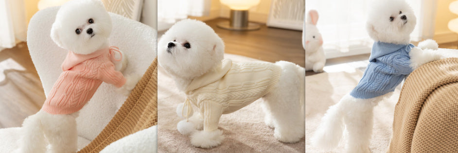 Striped Knitted Pet Sweater Cardigan
