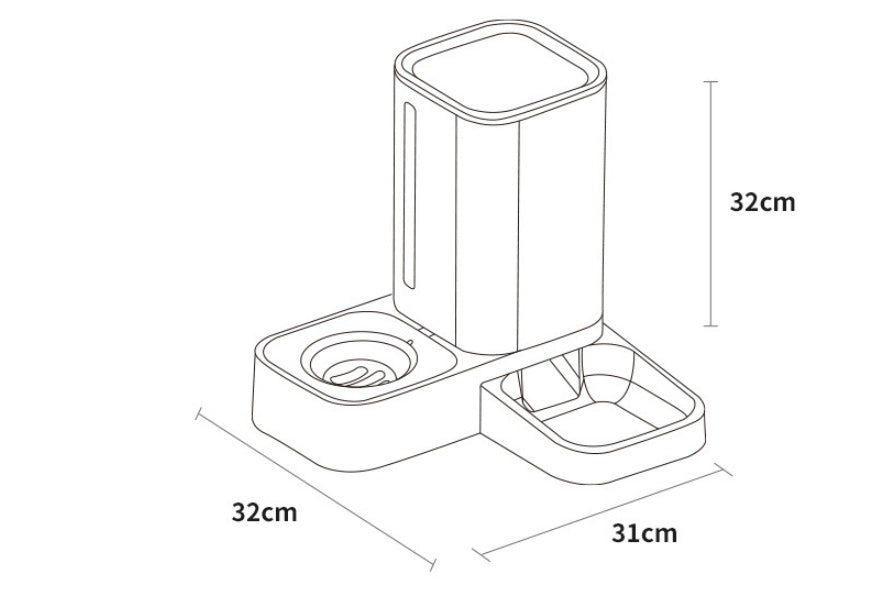 Automatic Double Plastic Water Bowl for Pets
