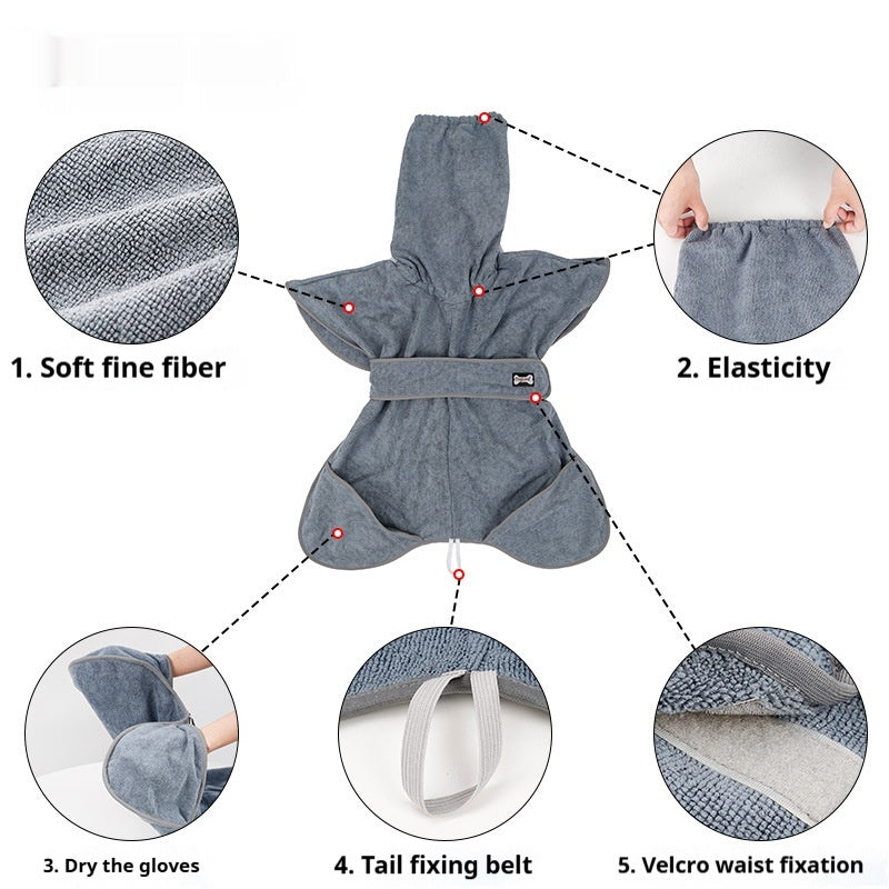 Pet Cotton Bath Towel for Quick-Drying and High Absorbency