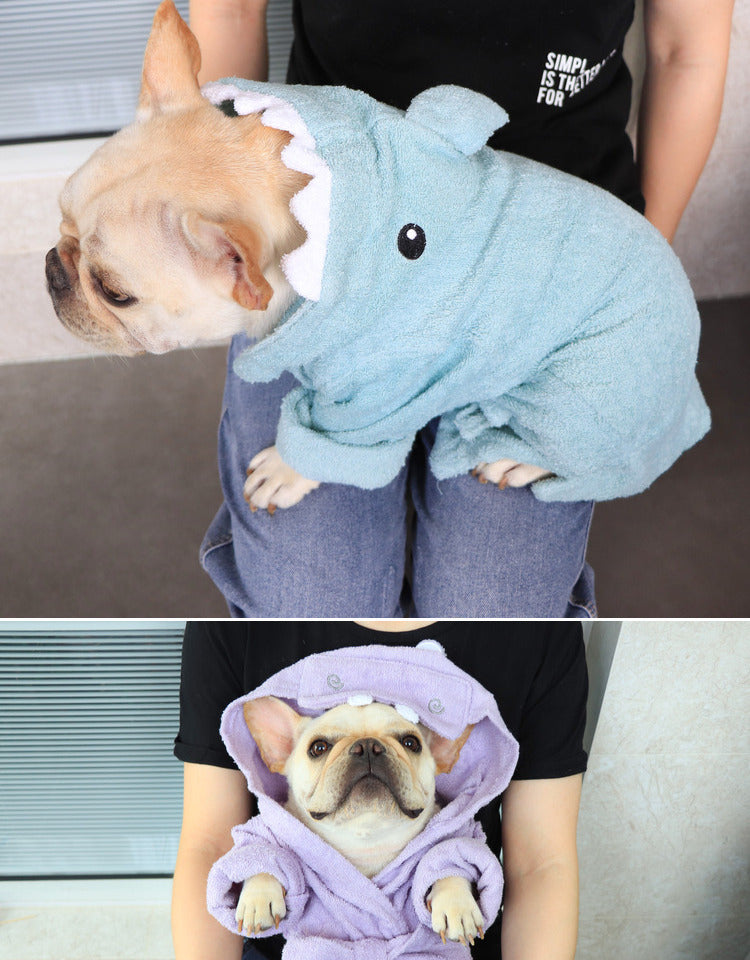 Quick-Drying Absorbent Towel Pet Bathrobe for Bathing Supplies