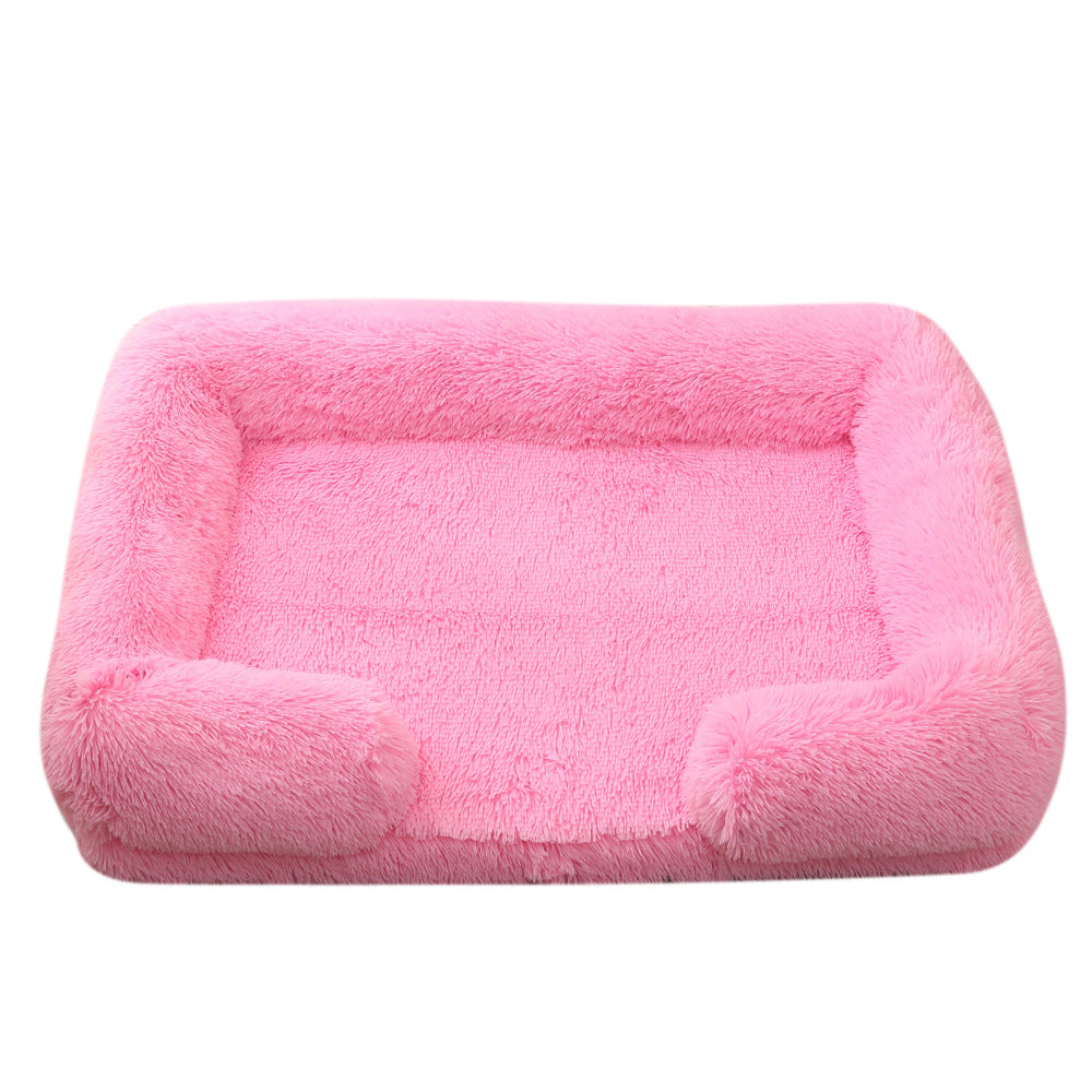 Plush Round Warm Pet Bed for Winter