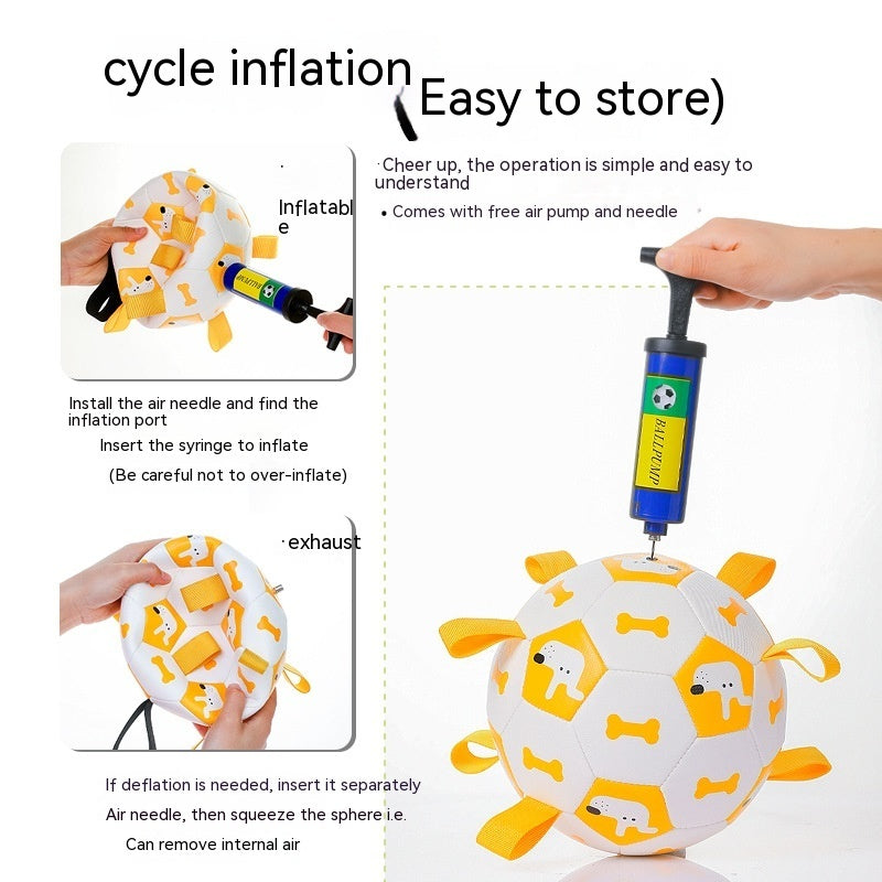 Interactive Pet Football Chew Toy for Outdoor Play