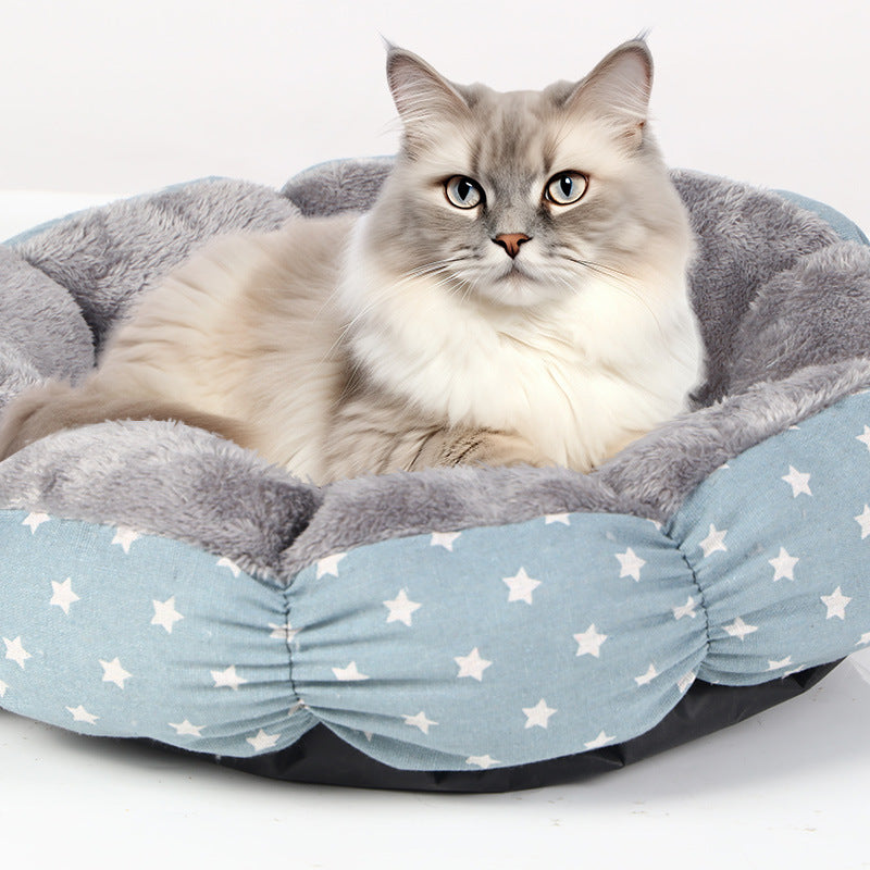 Calming Round Fluffy Pet Donut Bed for All Sizes