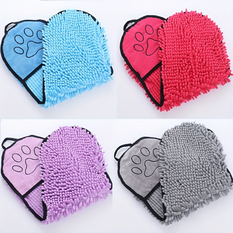 Absorbent Microfiber Pet Towel with Hand Pockets for Quick Drying