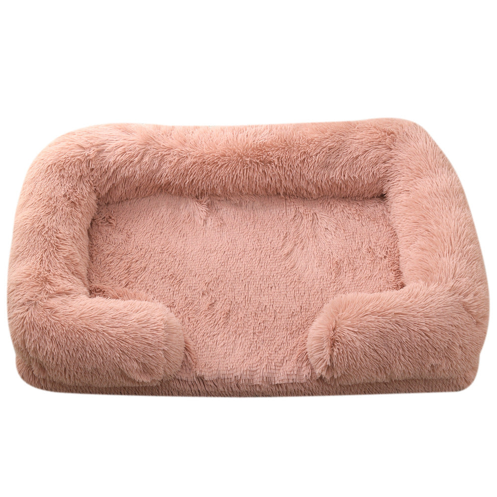 Plush Round Warm Pet Bed for Winter