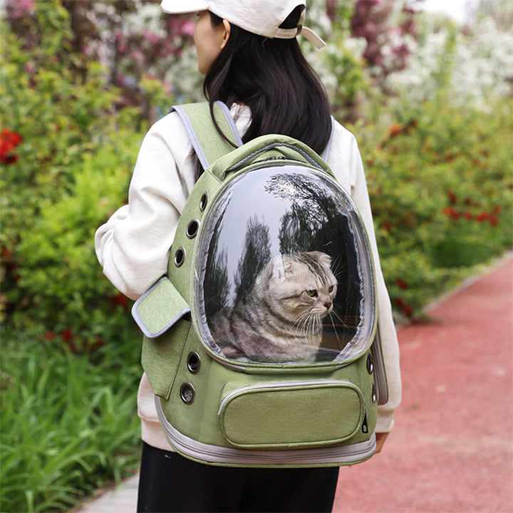 Portable Transparent Pet Backpack and Diaper Bag