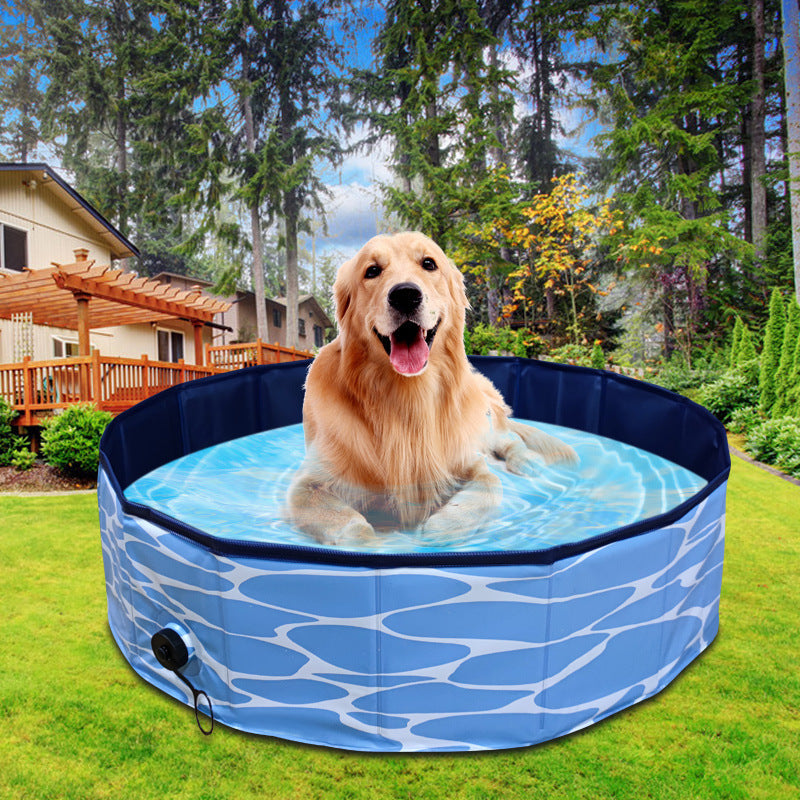 Foldable Pet Pool Collapsible Bathing Tub for Outdoor and Indoor Use